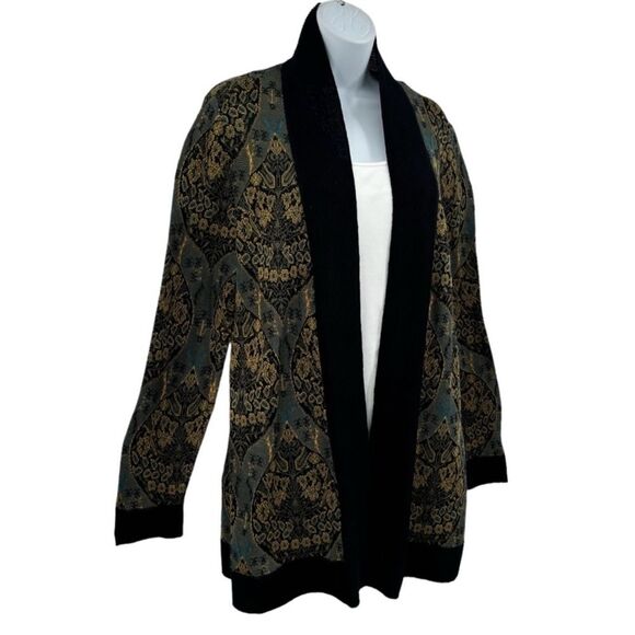 Peruvian Connection Black and Gold Women's Sweater - Picture 3 of 11